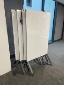(4qty) Mobile Magnetic Dry Erase Room Divider White Boards