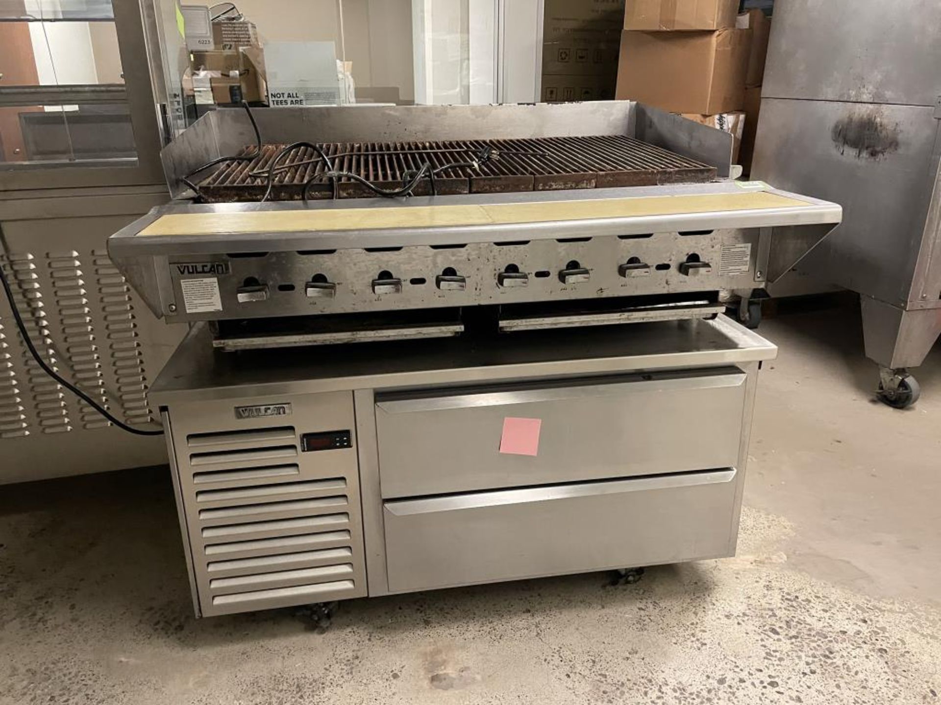 Vulcan 47" Charbroiler & Chef Base Refrigerator