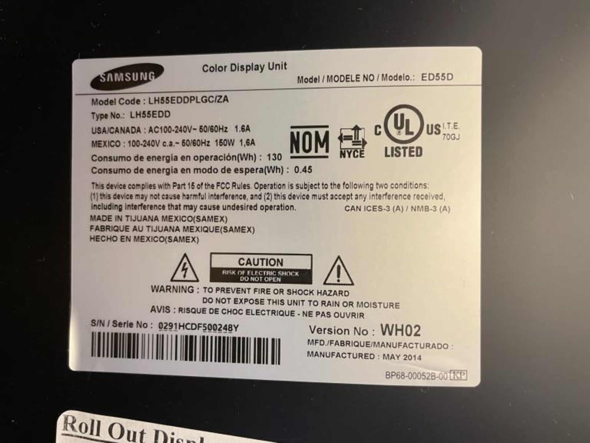 Samsung 55" Display & Ergotron Neo-Flex VHD Mobile Media Center - Image 4 of 4