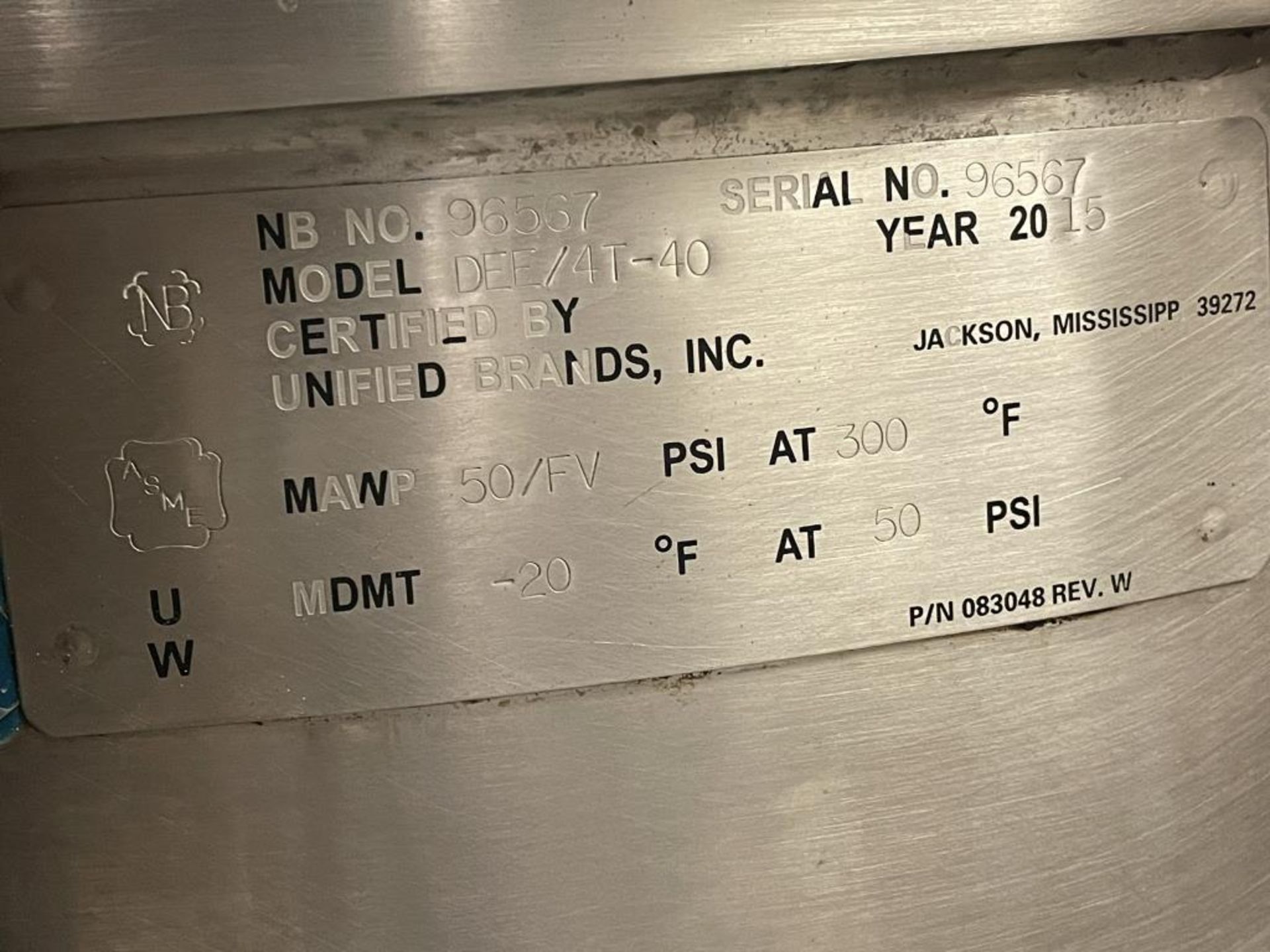 Groen DEE/4t-40 40Gal. Steam Jacketed Tilting Kettle - Image 6 of 6