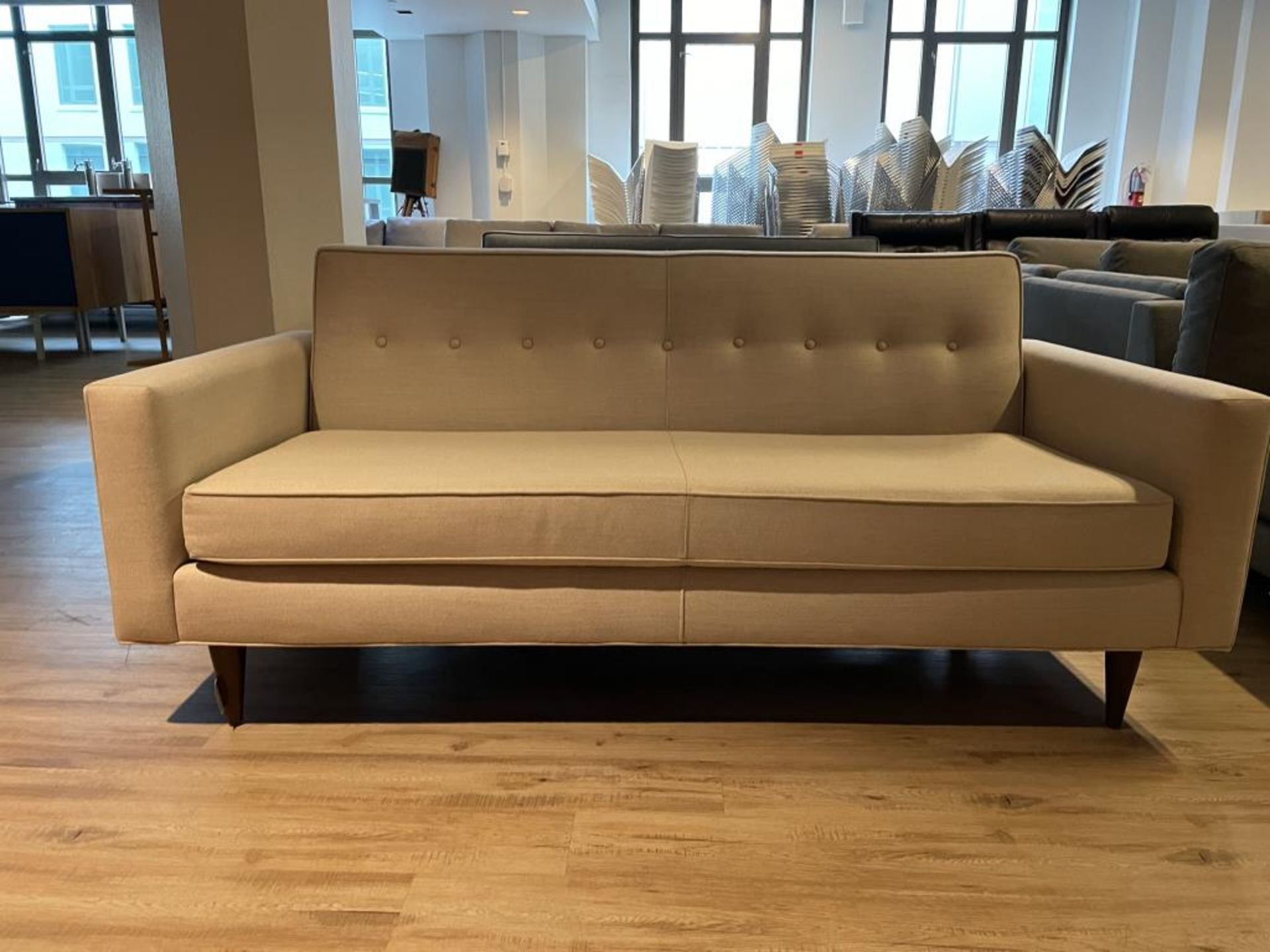 DWR Bantam Sofa Cream Fabric 73"x33" - Image 2 of 5