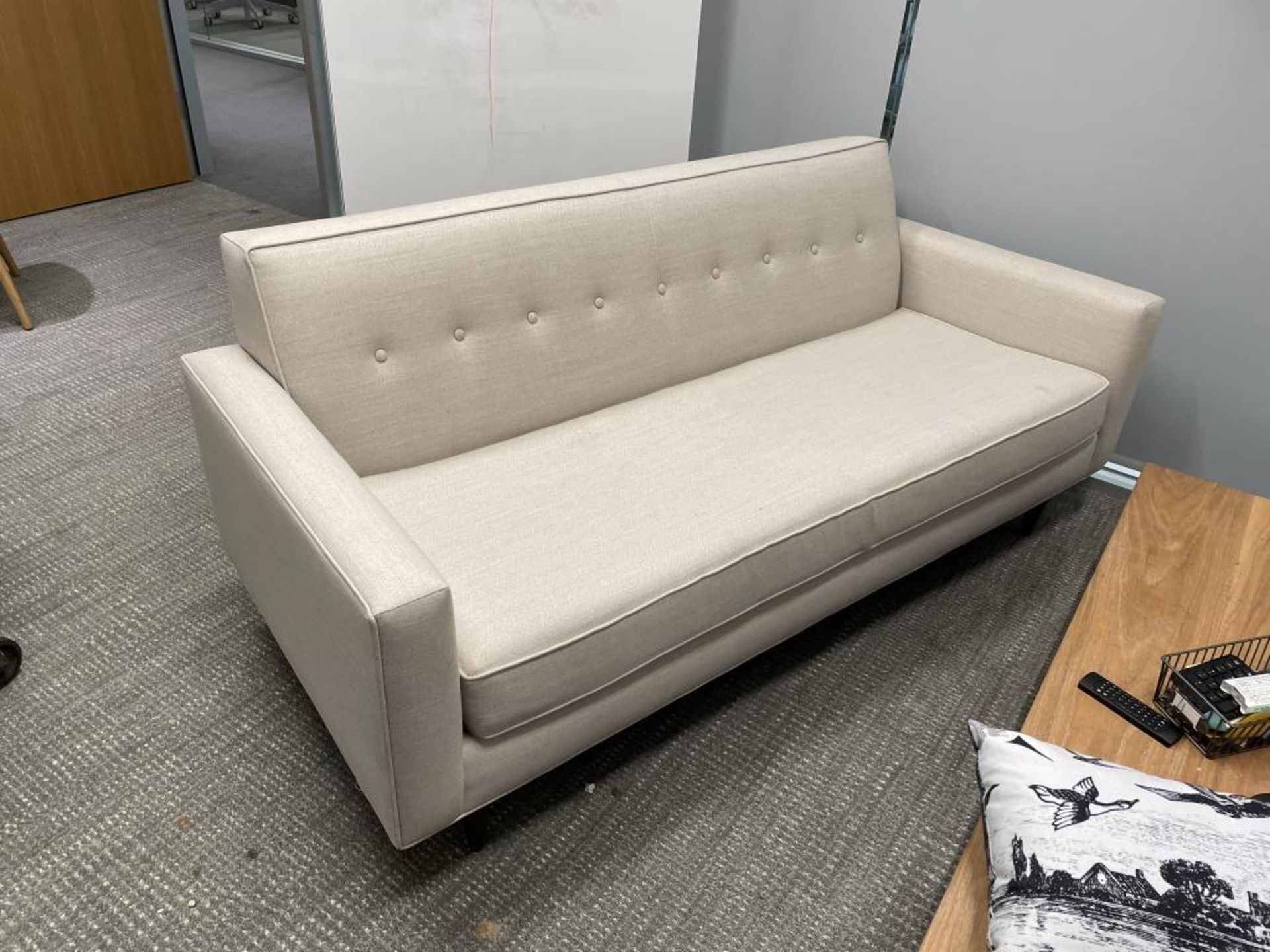 DWR Bantam Sofa Cream Fabric 73"x33"