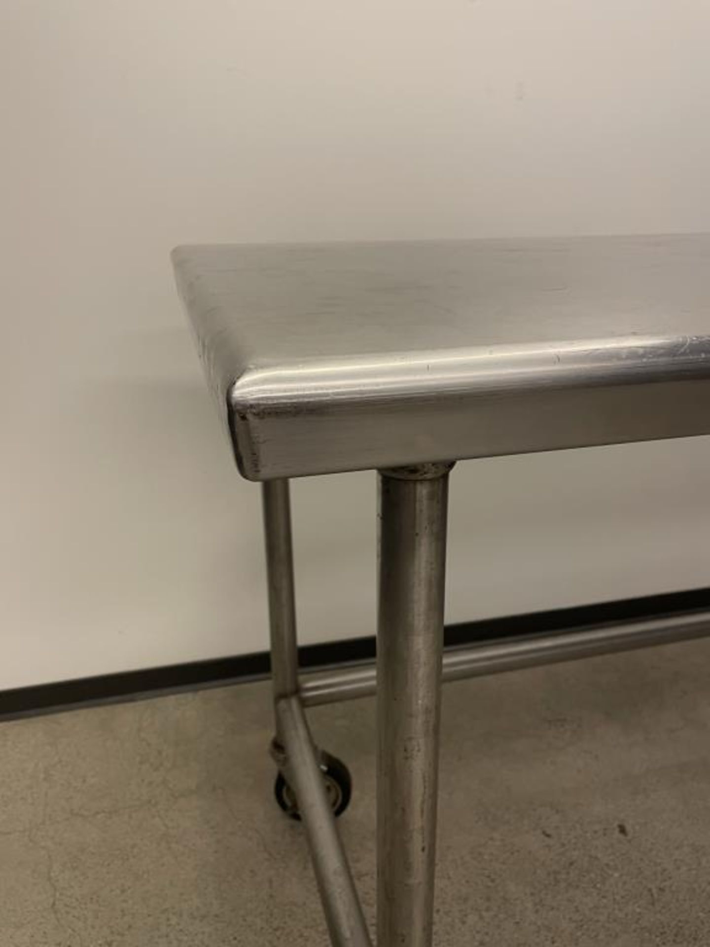 S.S Table On Wheels 66"L x 30"D - Image 4 of 4