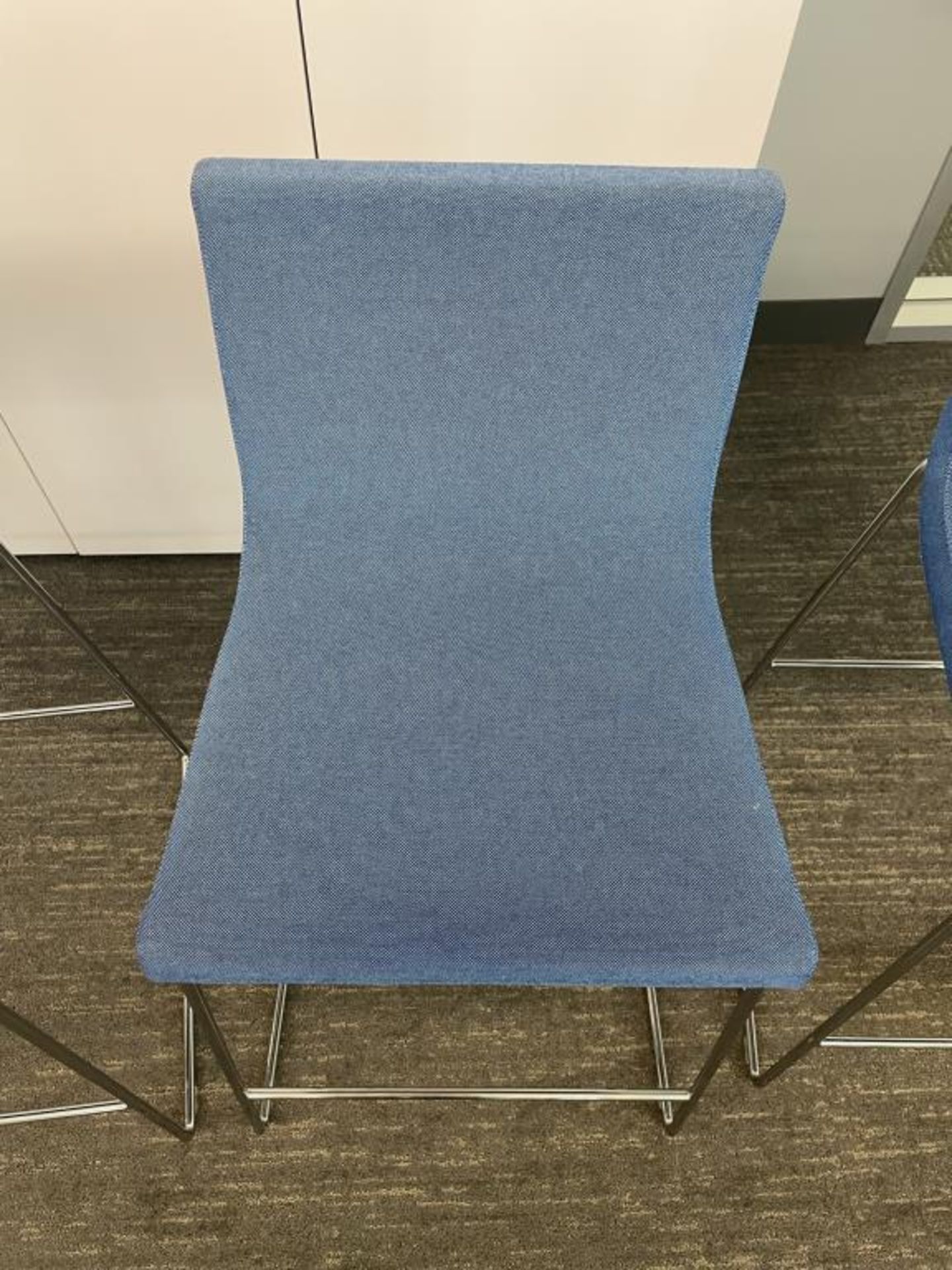 (4qty) Andreu World Lineal Comfort Stools Blue - Image 6 of 7