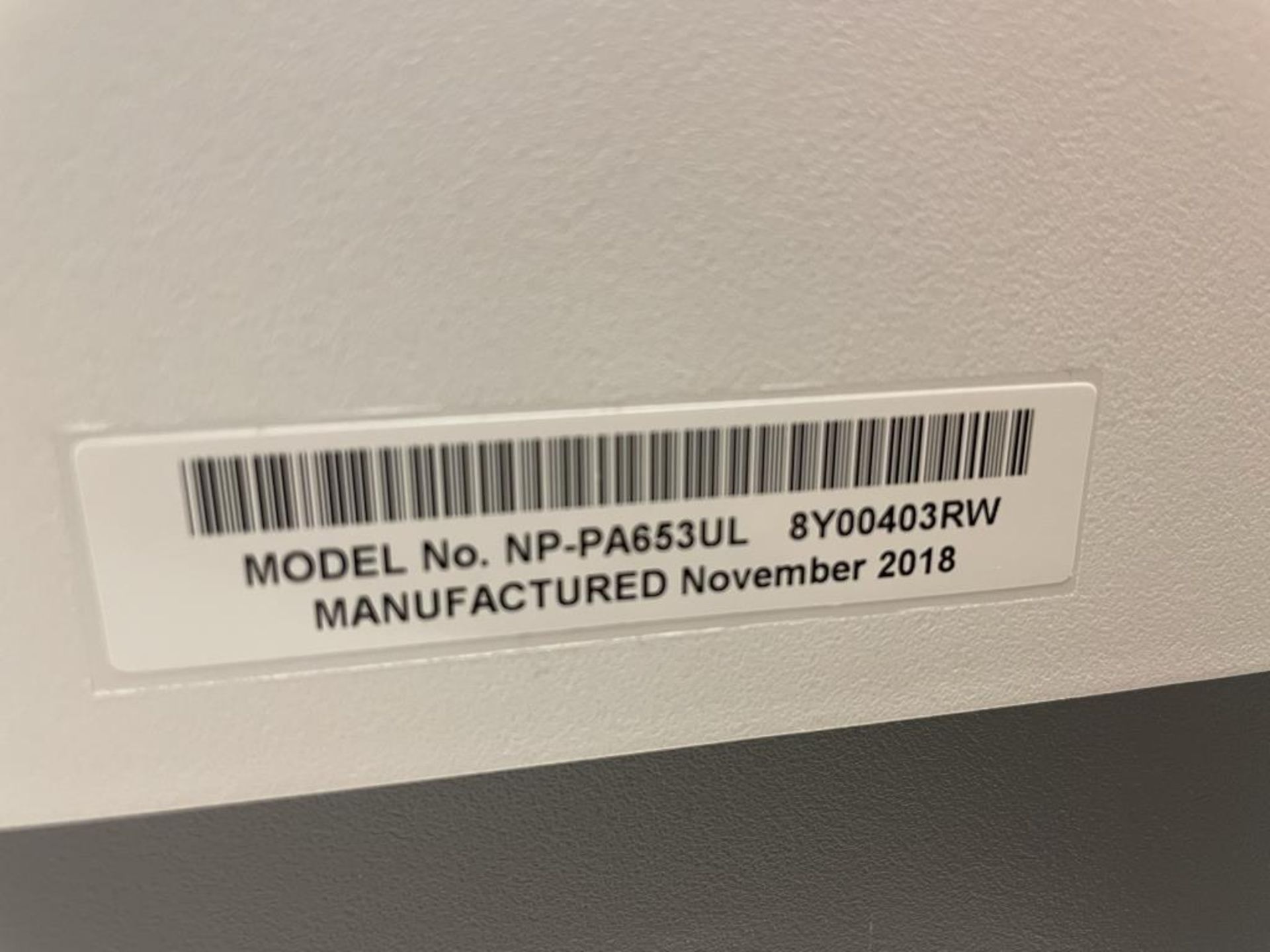 NEC NP-PA653UL 6500-Lumen WUXGA LCD Laser Projector - Image 5 of 7