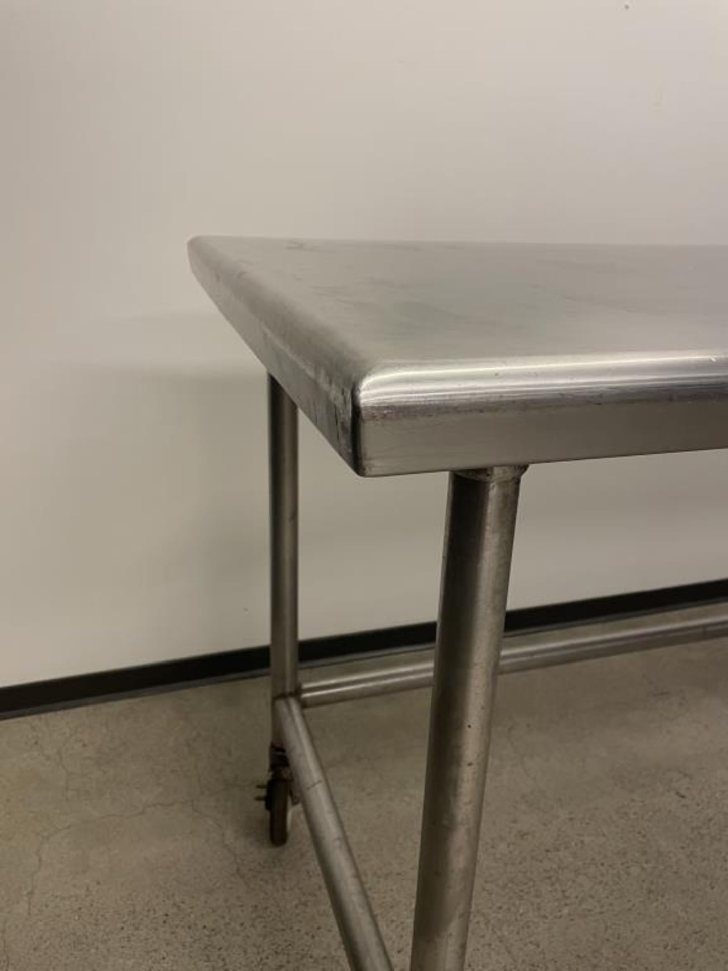 S.S Table On Wheels 66"L x 30"D - Image 4 of 4