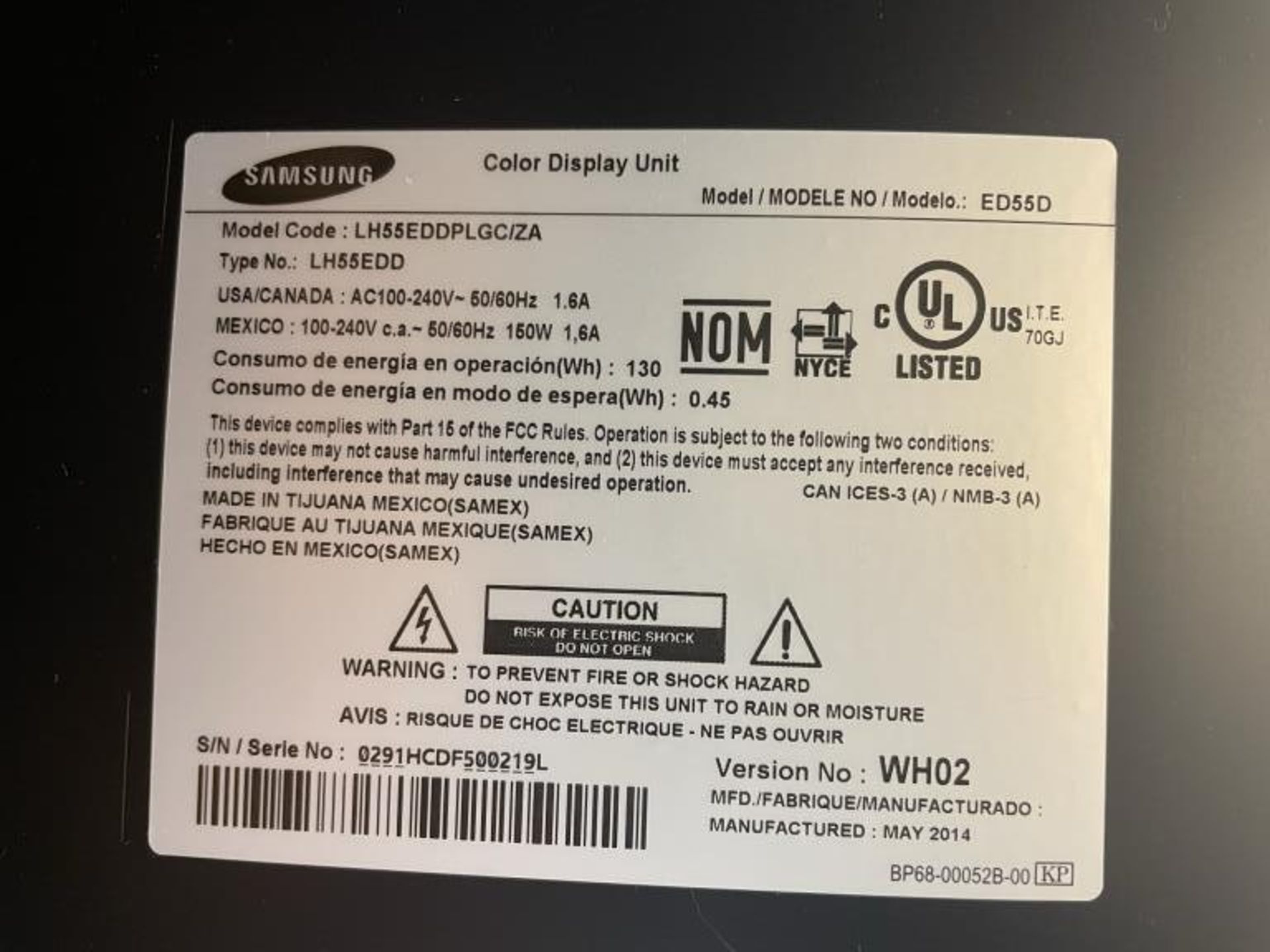 Samsung 55" Display & Ergotron Neo-Flex VHD Mobile Media Center - Image 3 of 9