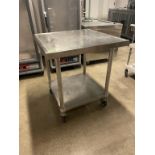 S.S Table on Wheels 30"x 30"