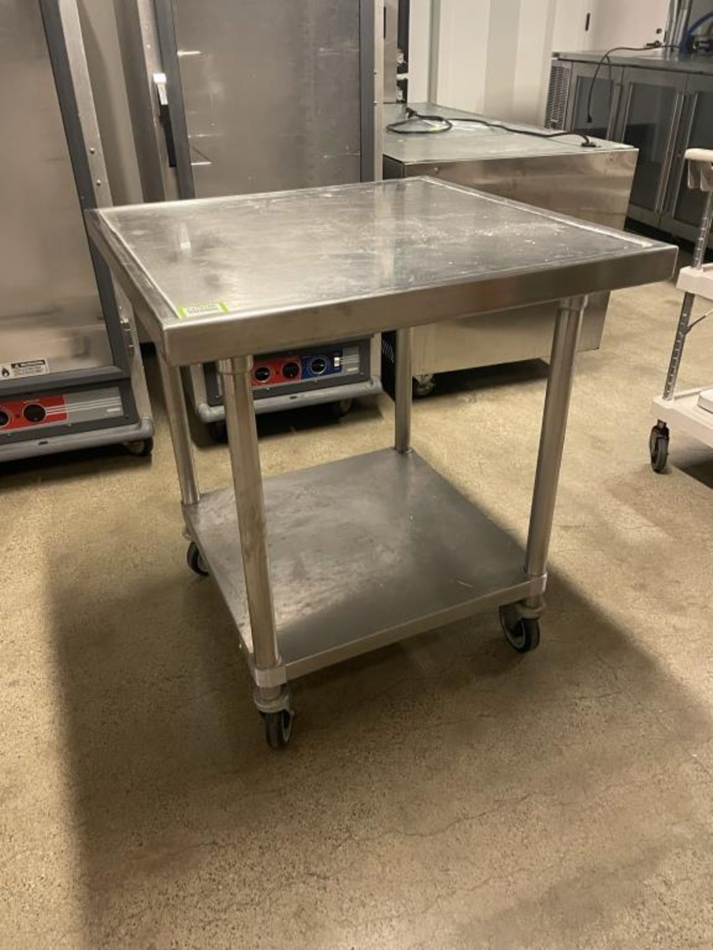 S.S Table on Wheels 30"x 30"