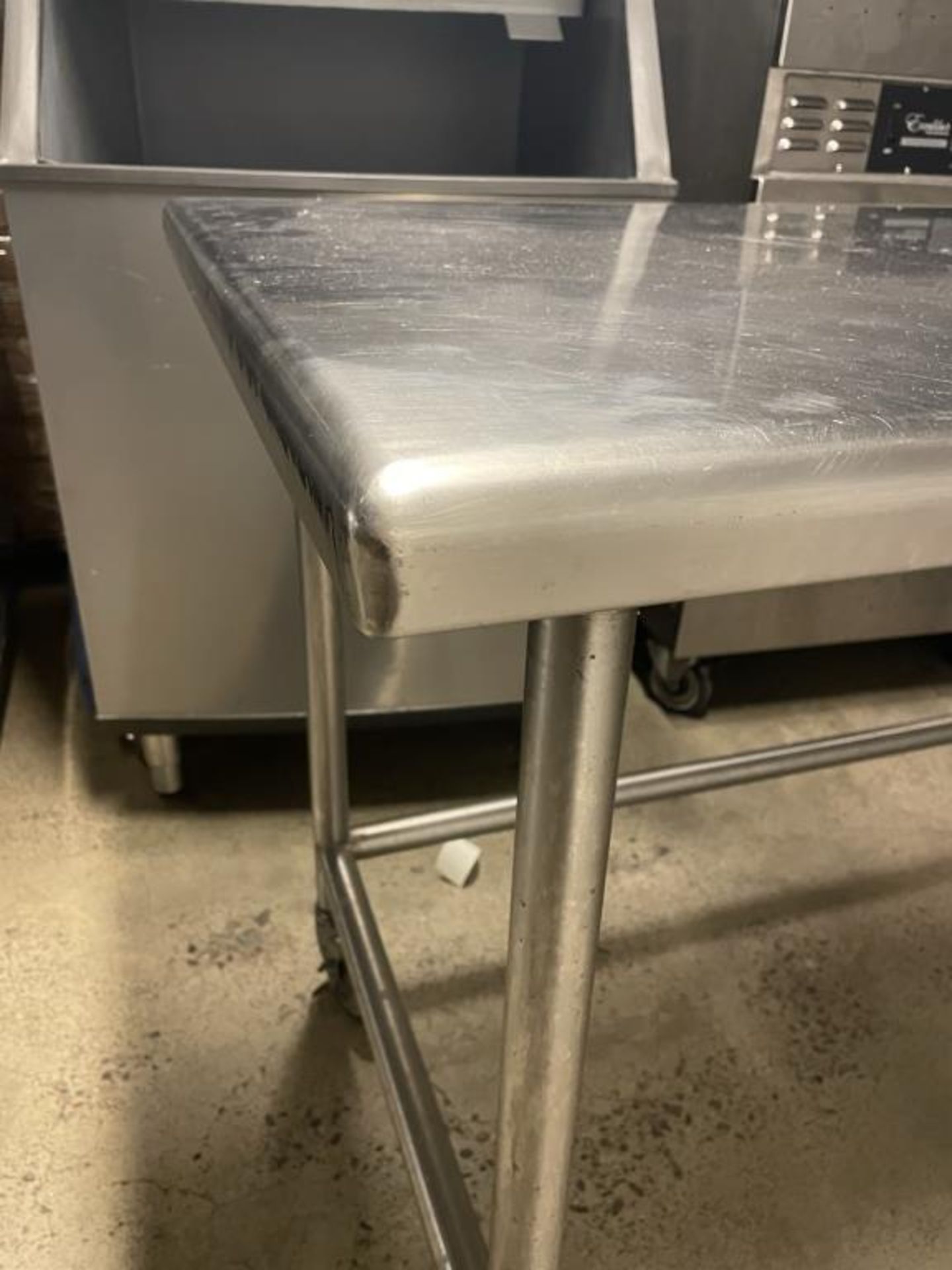 S.S Table On Wheels 66"L x 30"D - Image 4 of 4