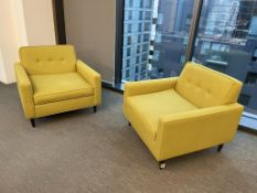 (2qty) Thrive "Fred Chair" Lounge Chairs Yellow