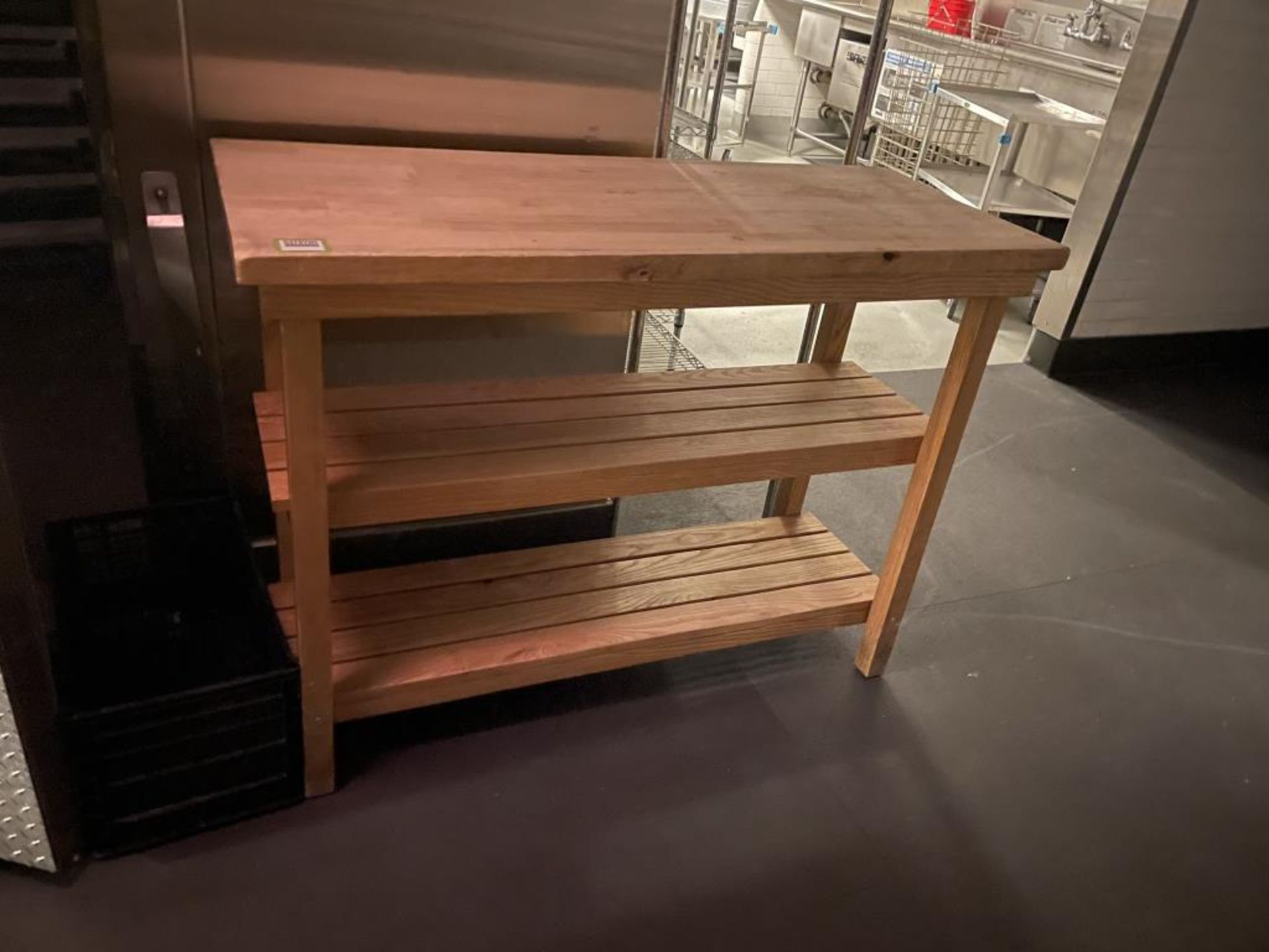 Maple Butcher Block Prep Table 48" x 20" - Image 2 of 2