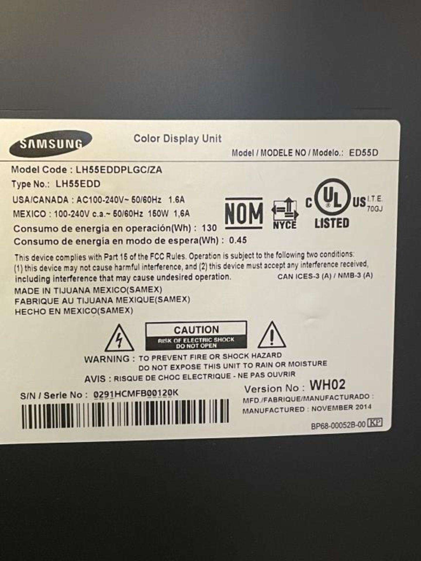 Samsung 55" Display & Ergotron Neo-Flex VHD Mobile Media Center - Image 5 of 9