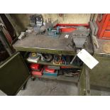 Storage Cabinet w/ Vice & Contents
