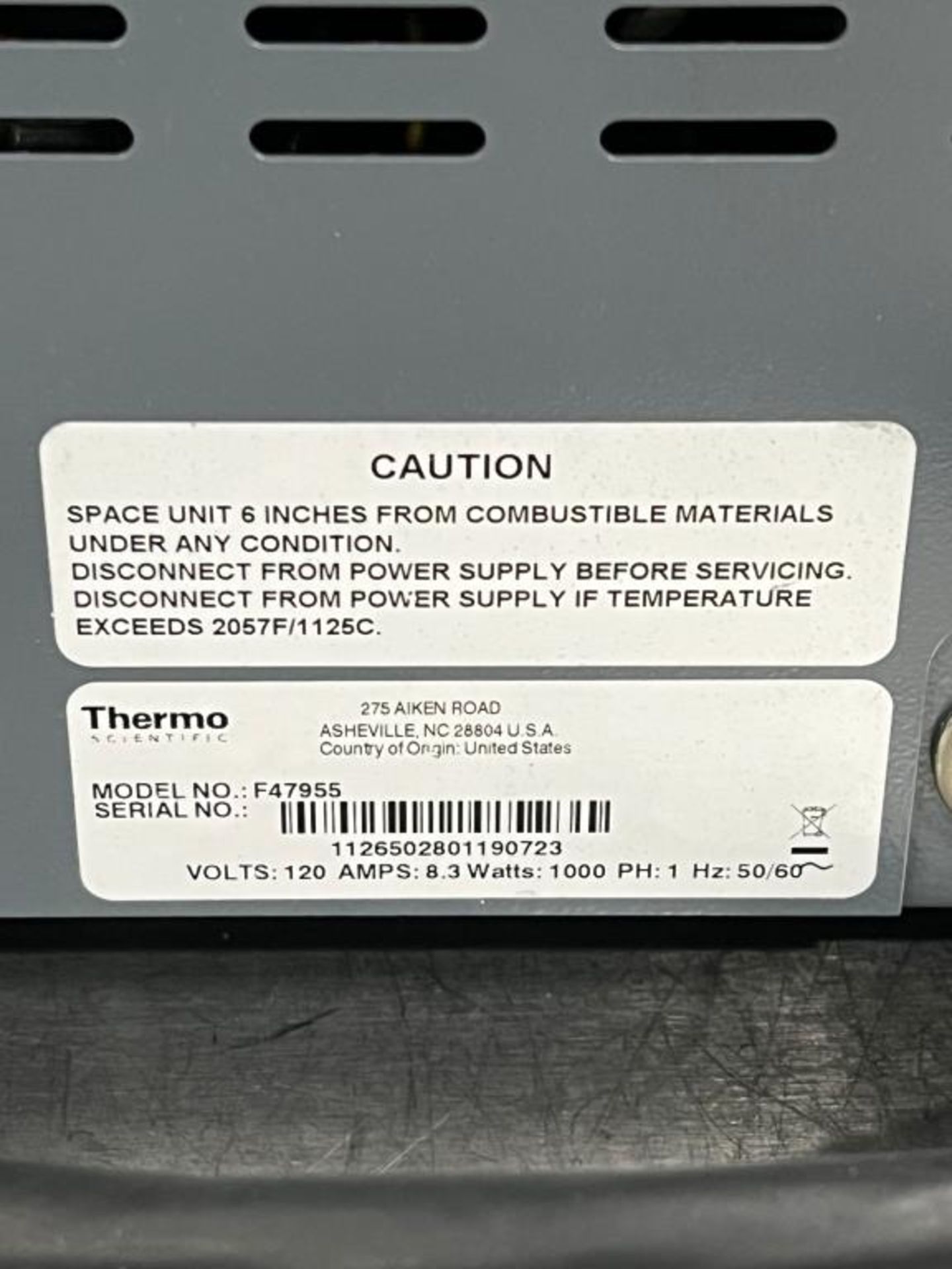 Thermo Scientific Muffle Furnace - Image 4 of 4