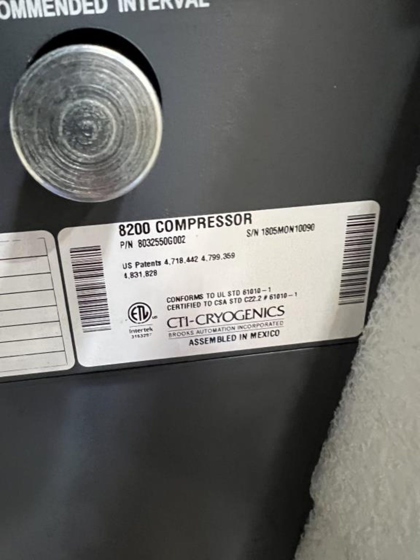 CTI Cryogenics 8200 Compressor - Image 3 of 3