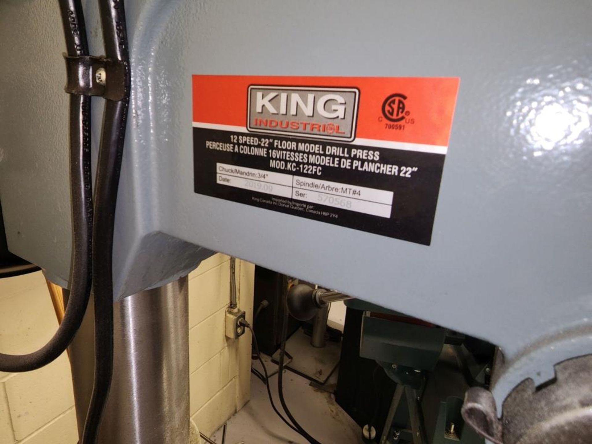 King Industrial Drill Press - Image 3 of 4