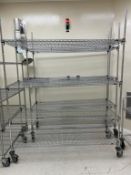 (2) Metro 4 shelf SS Portable Storage Racks