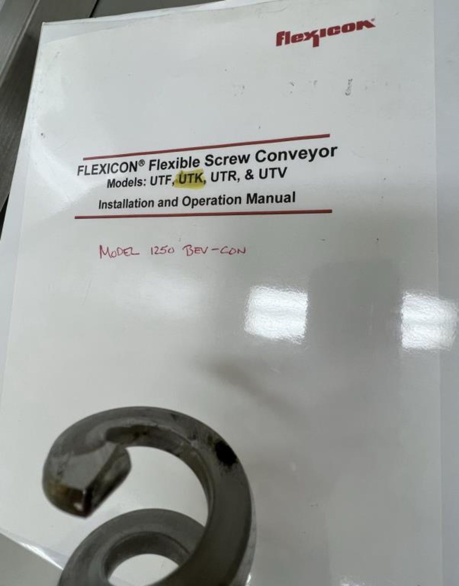 Flexicon UTK SS Flexible Screw Conveyor, Model 1250 Bev-Con - Image 3 of 4