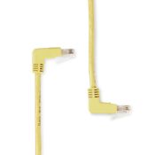 CAT6 Molded Angled Stranded Ethernet Patch Cables, Yellow