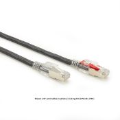 CAT5e Shielded Ethernet Patch Cables, Assorted Lengths, Black/Blue