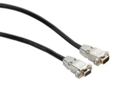 DB9 EMI/RFI Cable with Black Jacket, M-F, M-M, 5FT, 10FT