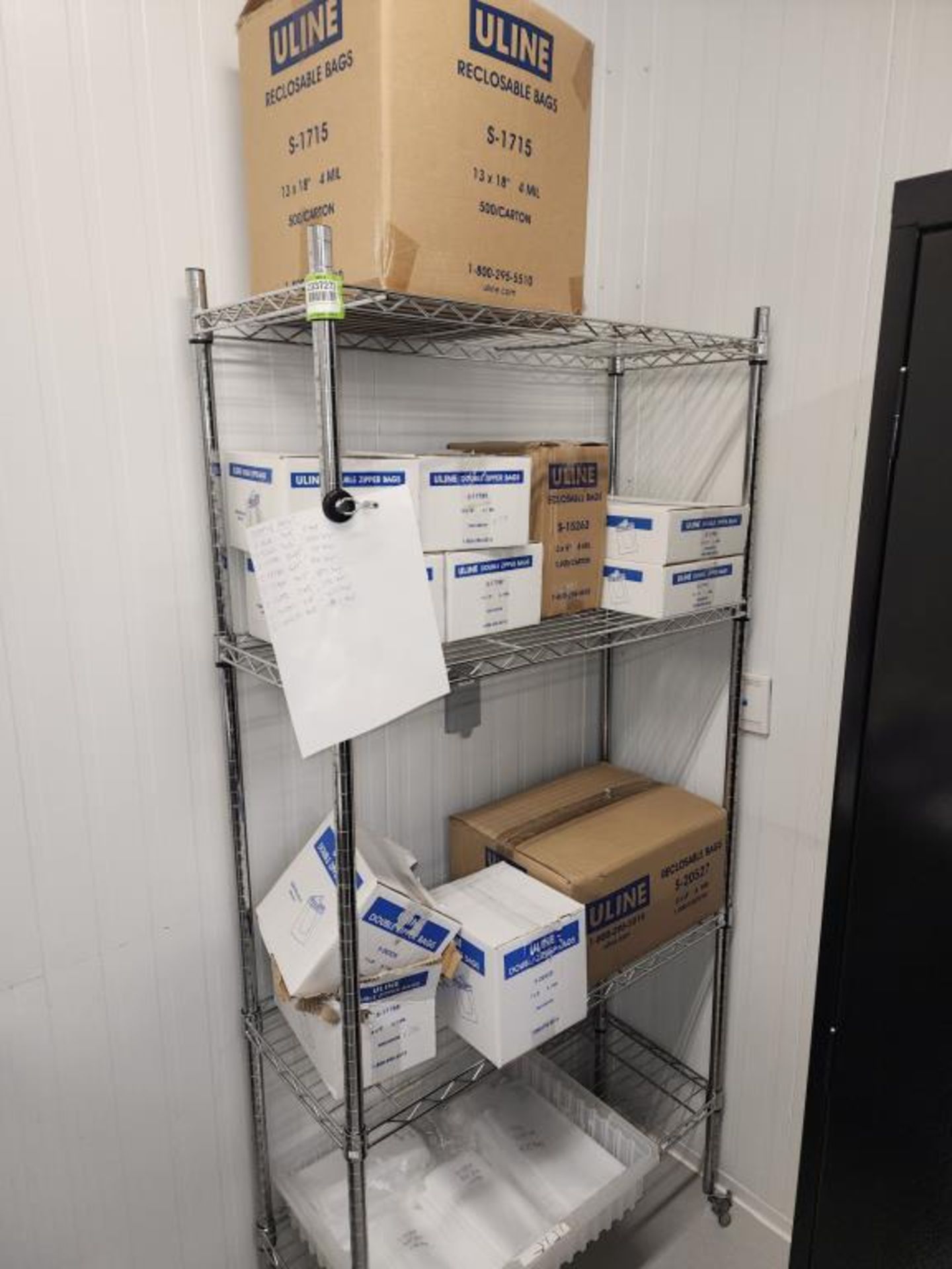 SS Shelving Unit With Contents