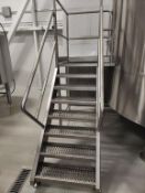 SS Stair Platform, 8-Steps, 52"H