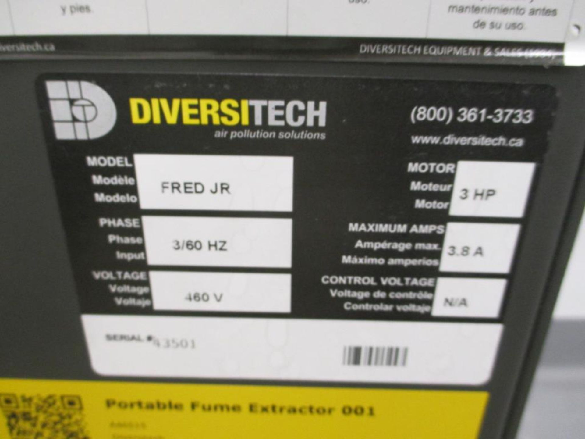 Diversitech Fume Extractor - Image 2 of 2
