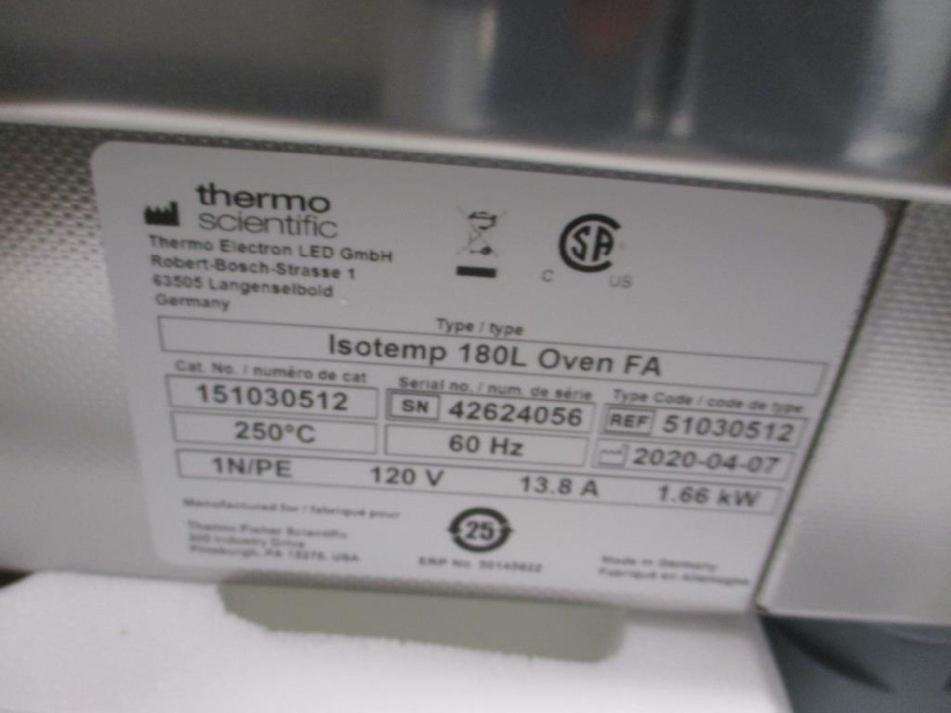 Thermo / Fisher Oven - Image 3 of 3