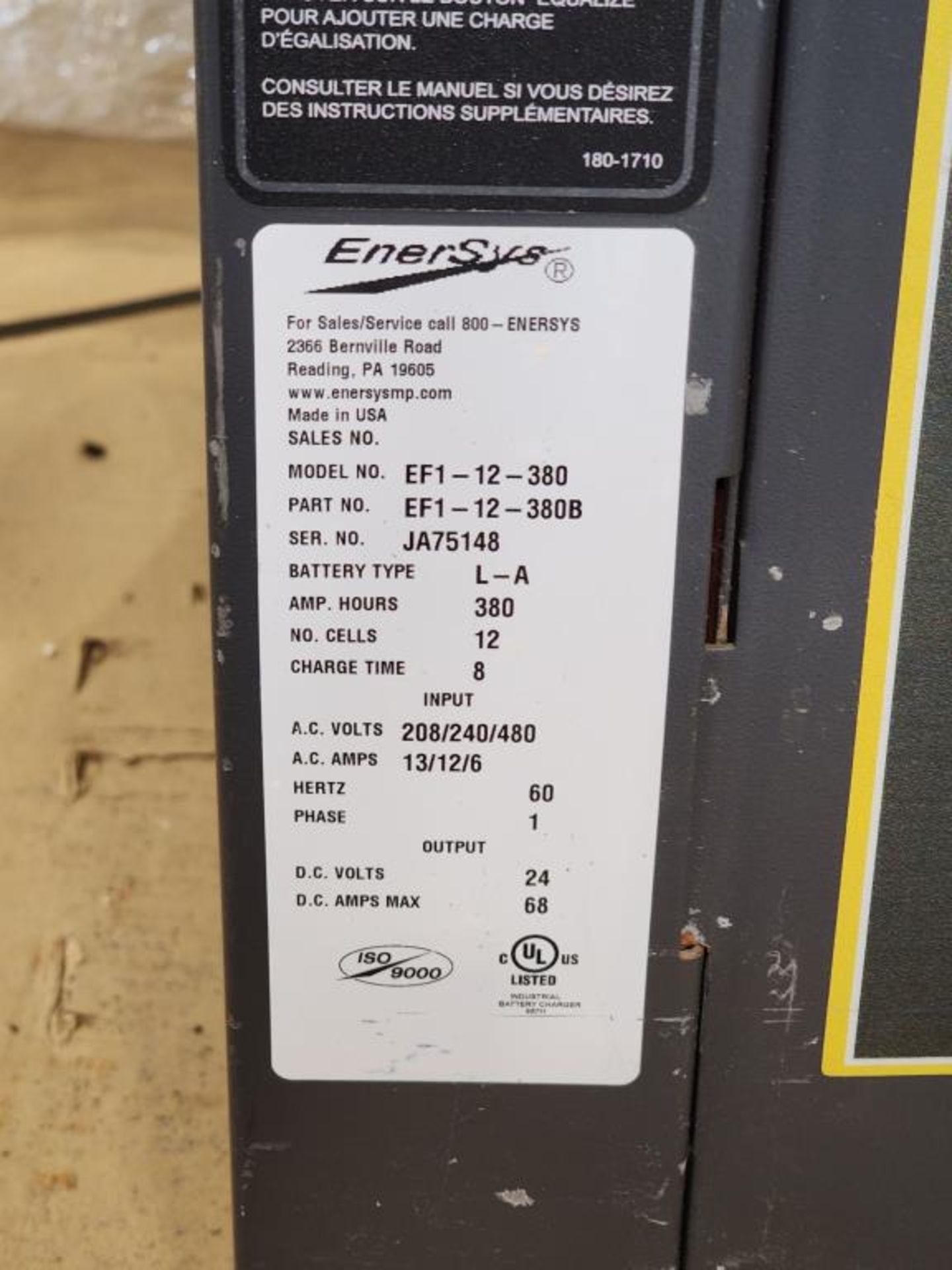 Enersys Forklift Battery - Image 3 of 7