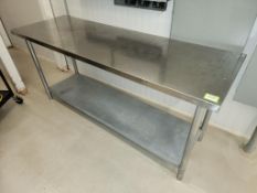SS Table 6'L With 1 Shelf