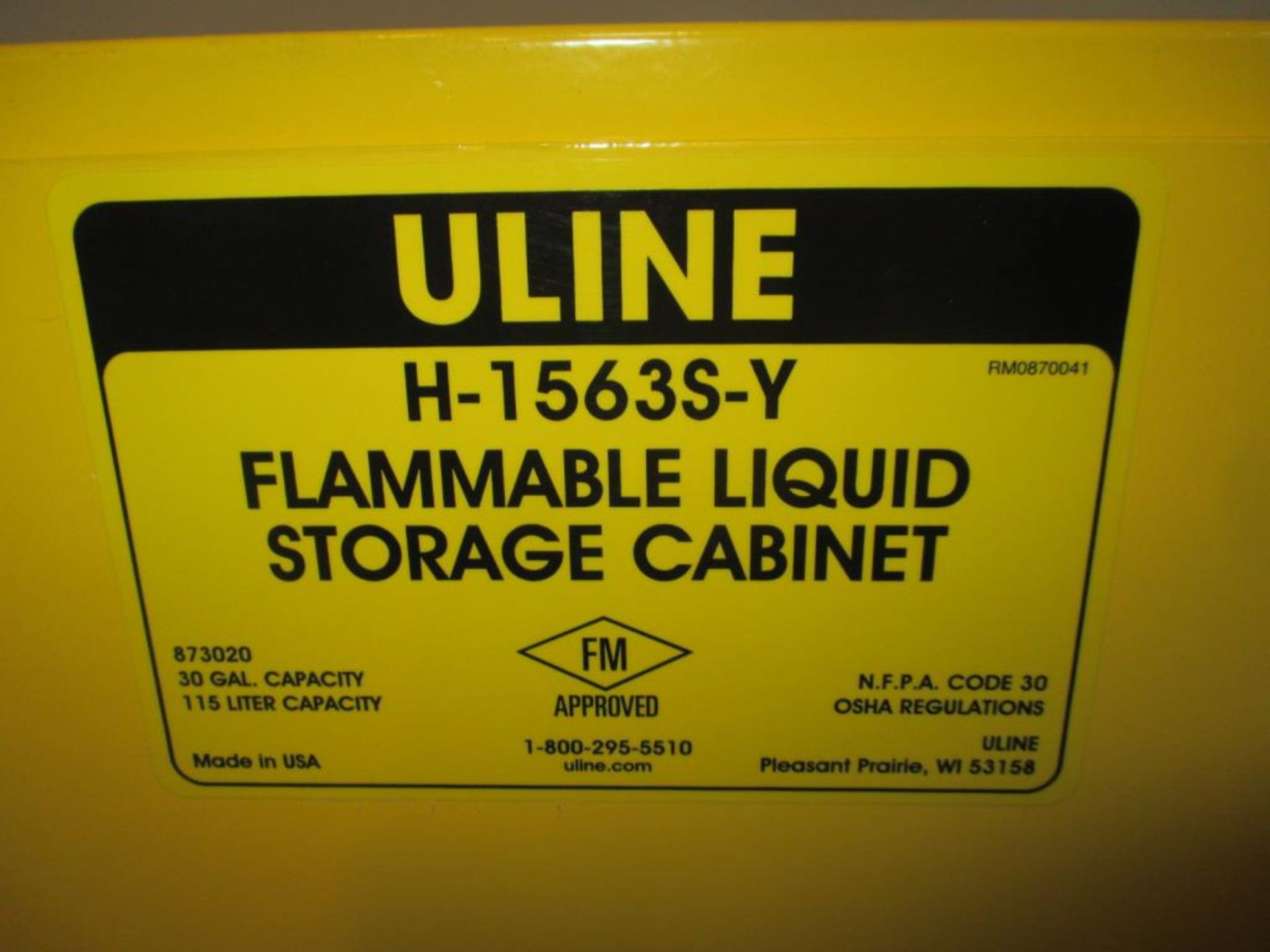 Uline Flammable Cabinet - Image 3 of 3