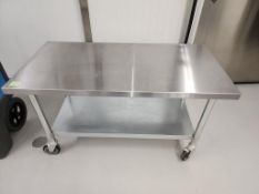 SS Table, On Wheels, 48