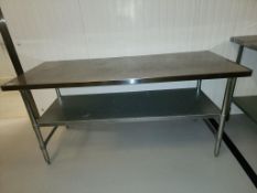 SS Table, 6'L With Shelf