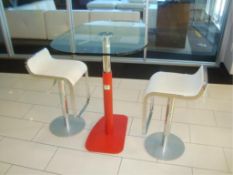 Glasstop Café Tables W- Chairs