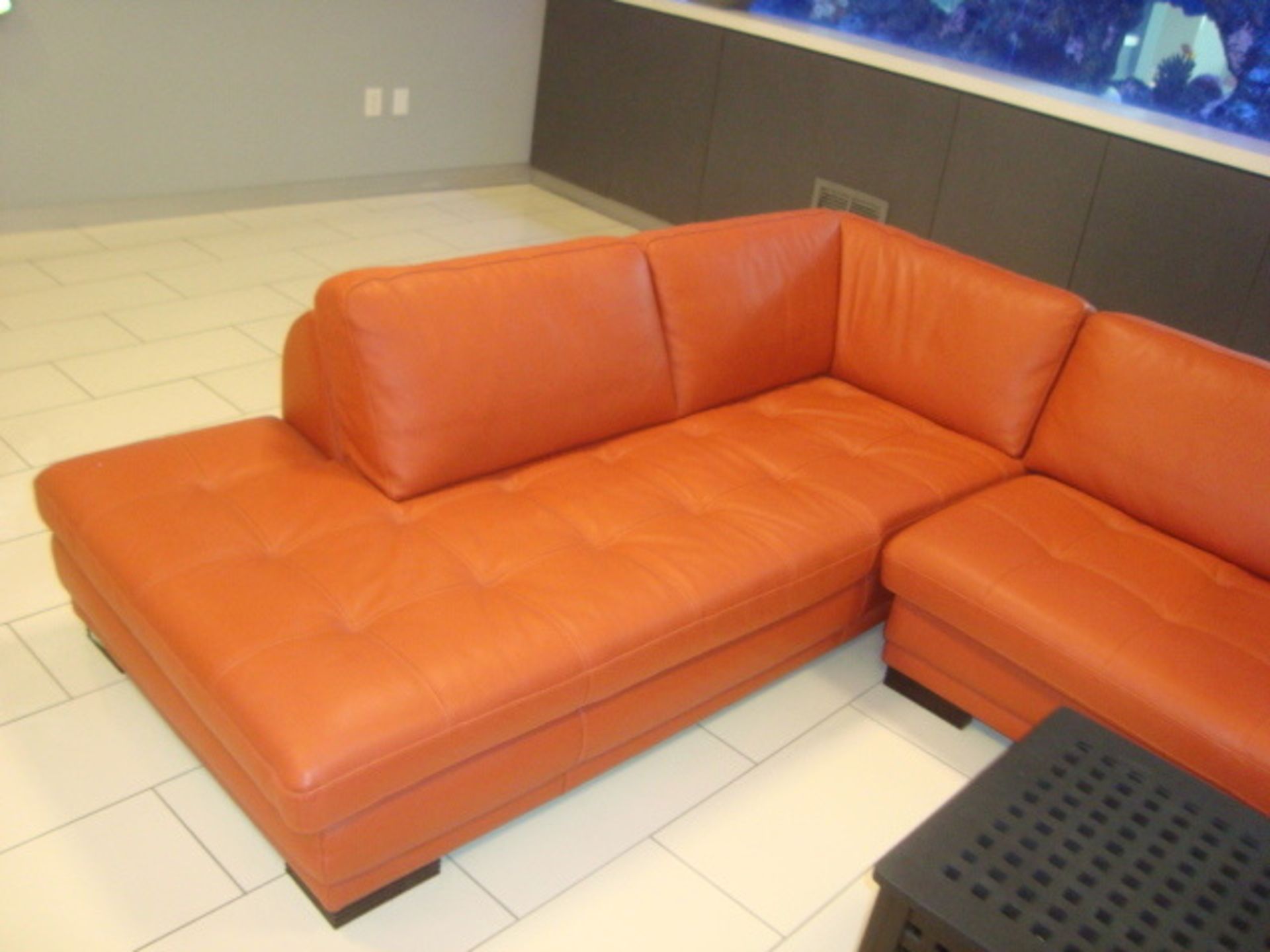 Genuine Leather 4-Piece Sectional - Image 8 of 11