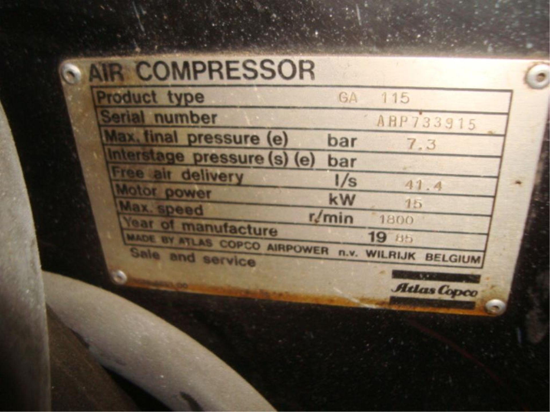 20-HP Rotary Screw Air Compressor - Image 4 of 6