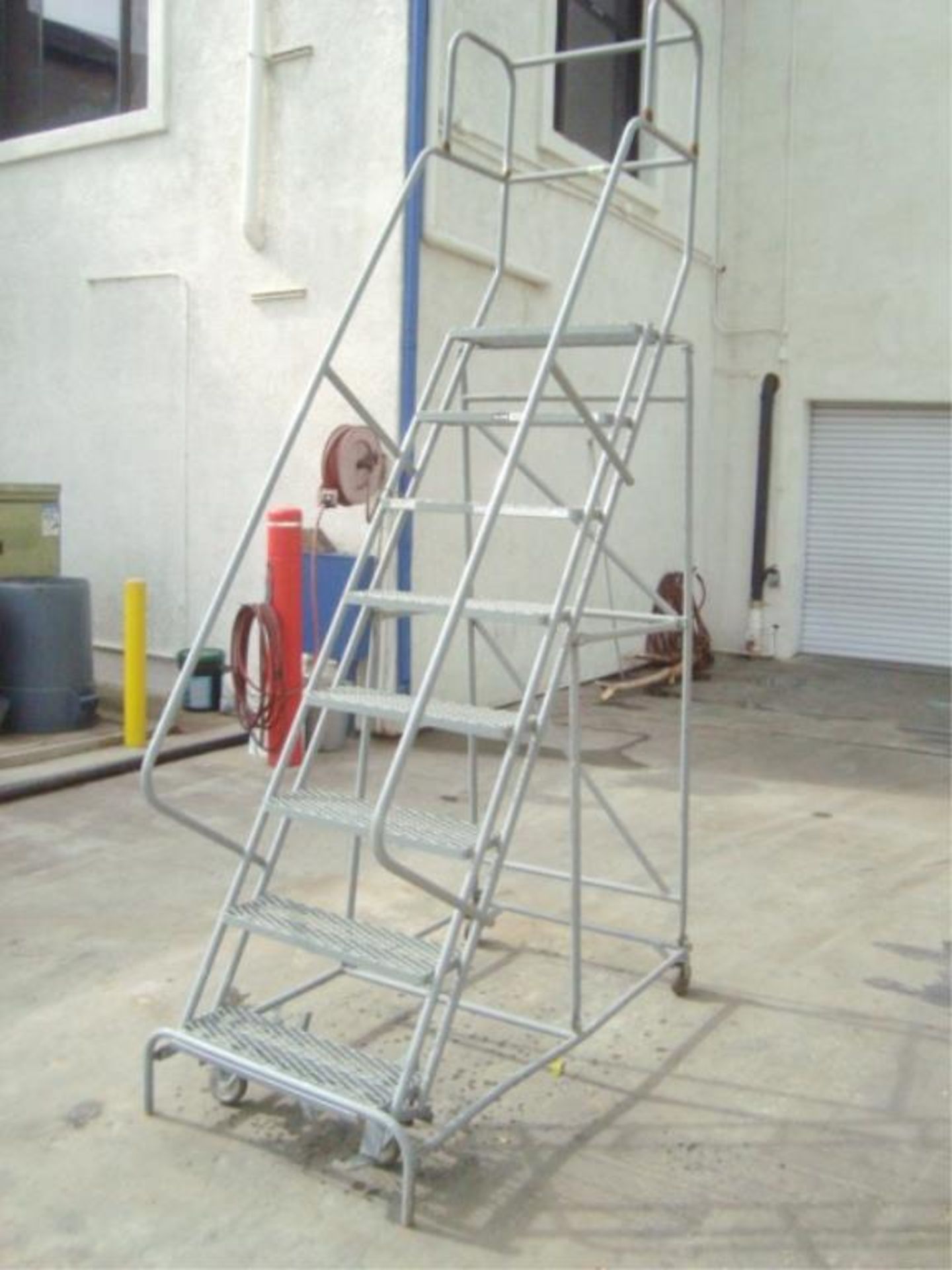 Rolling Stockroom Ladder - Image 2 of 6