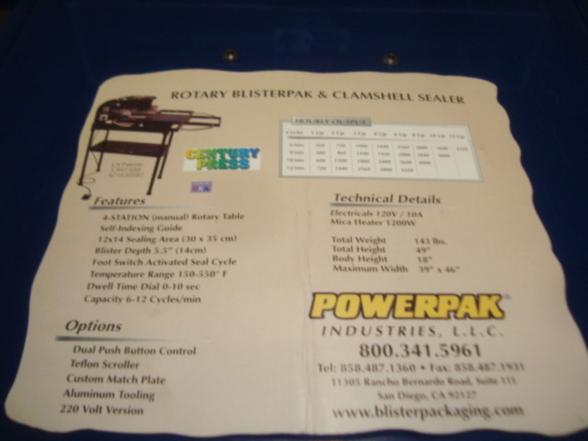 Rotary Blisterpak & Clamshell Sealer - Image 6 of 9