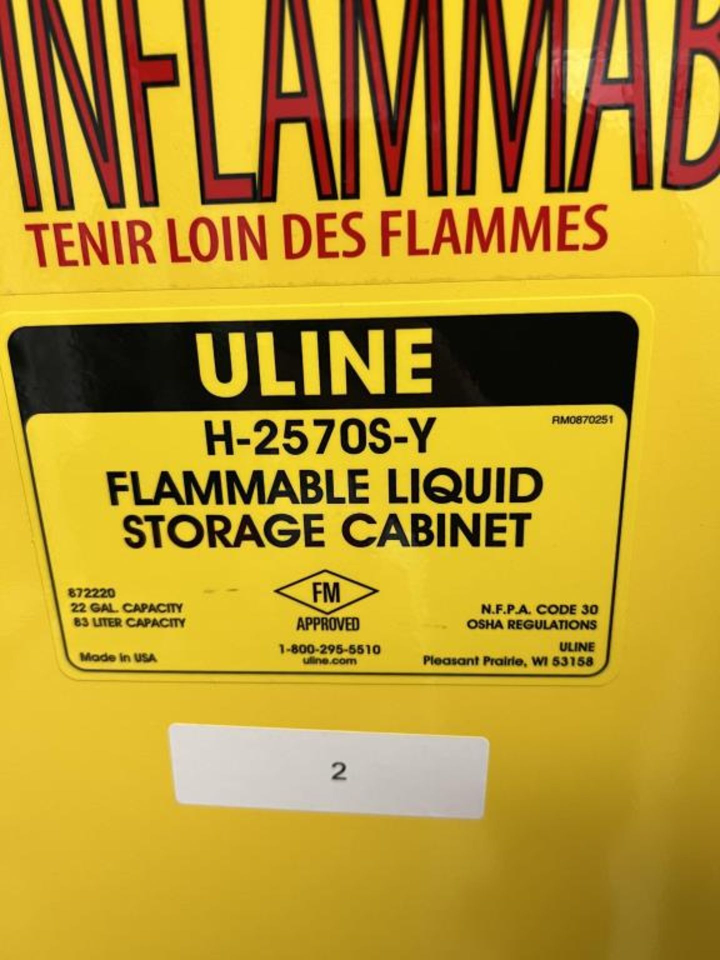 Flammable Storage Cabinet - Image 2 of 2