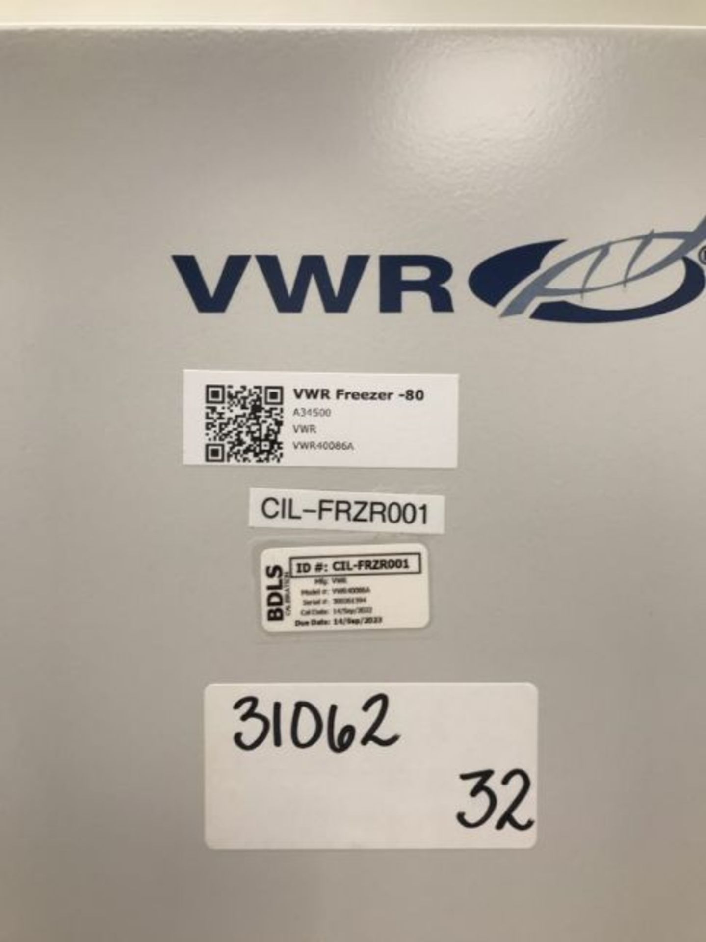 VWR minus 86 C Freezer - Image 8 of 8