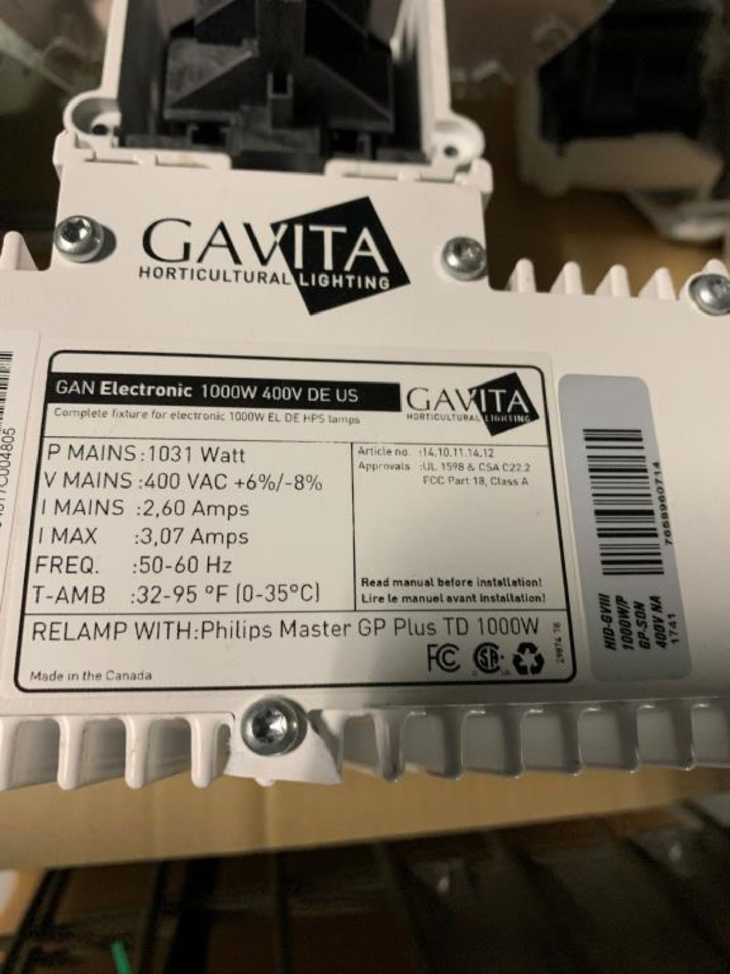 Gavita Grow Lights - Image 2 of 3