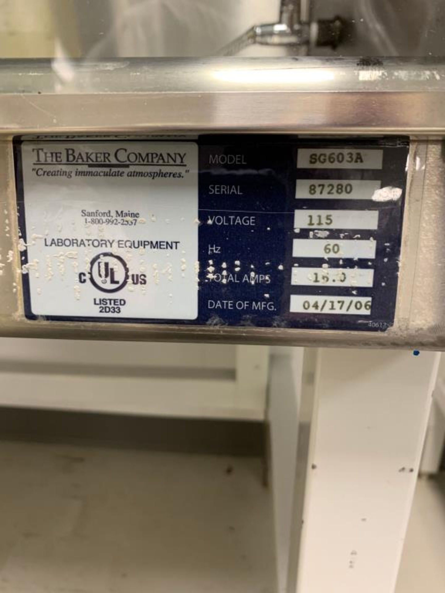 Baker Fume Hood - Image 2 of 3