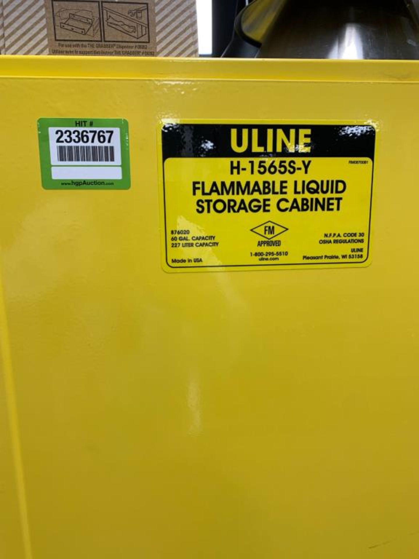 Uline Flammable Storage Cabinet - Image 2 of 3