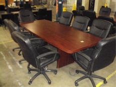 Rectangular Conference Table With 8-Chairs