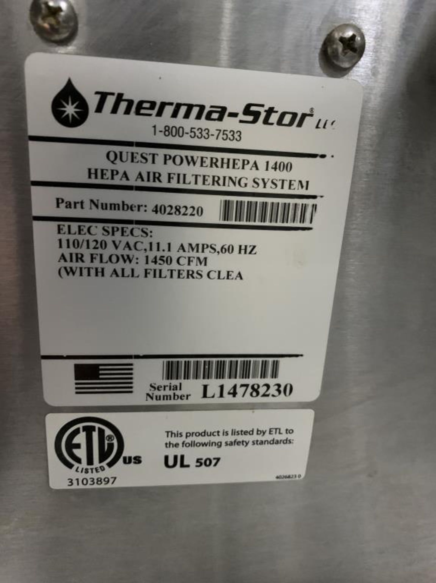 Therma-Stor Quest Dehumidifier - Image 3 of 3