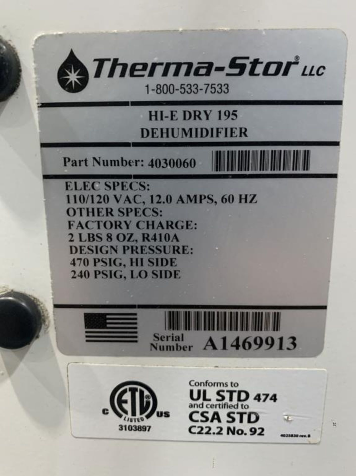Therma-Stor 195 Dehumidifiers - Image 3 of 4