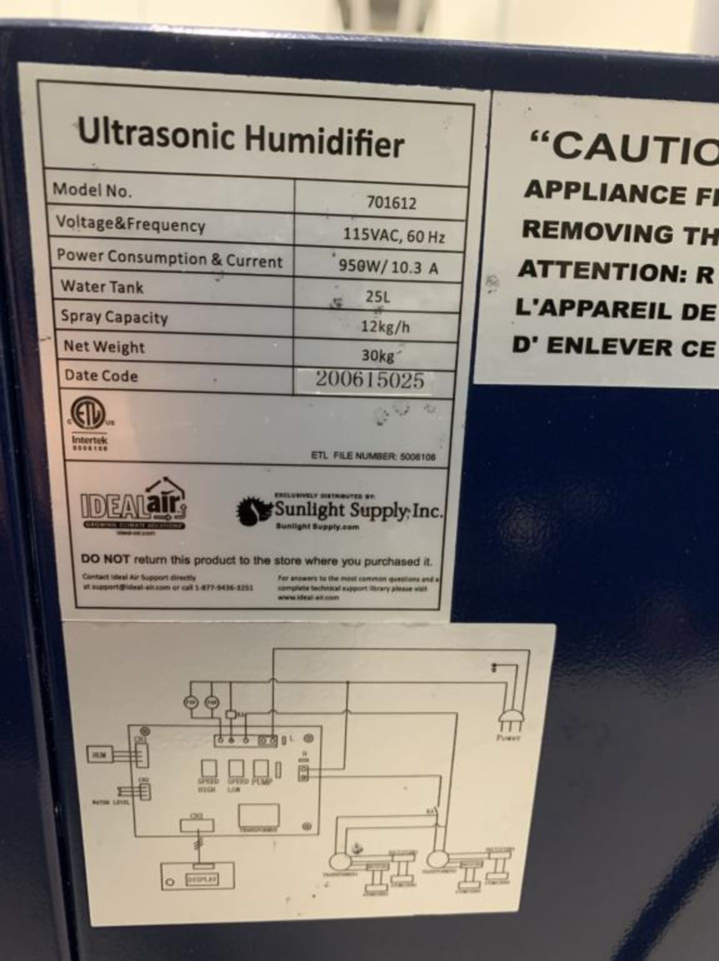 IdealAir 701612 Humidifiers - Image 3 of 3