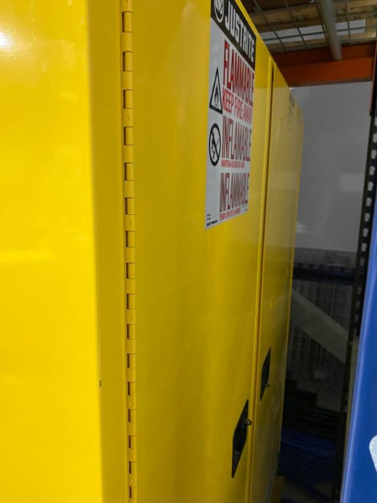 Justrite Yellow Flammable Cabinet - Image 2 of 3
